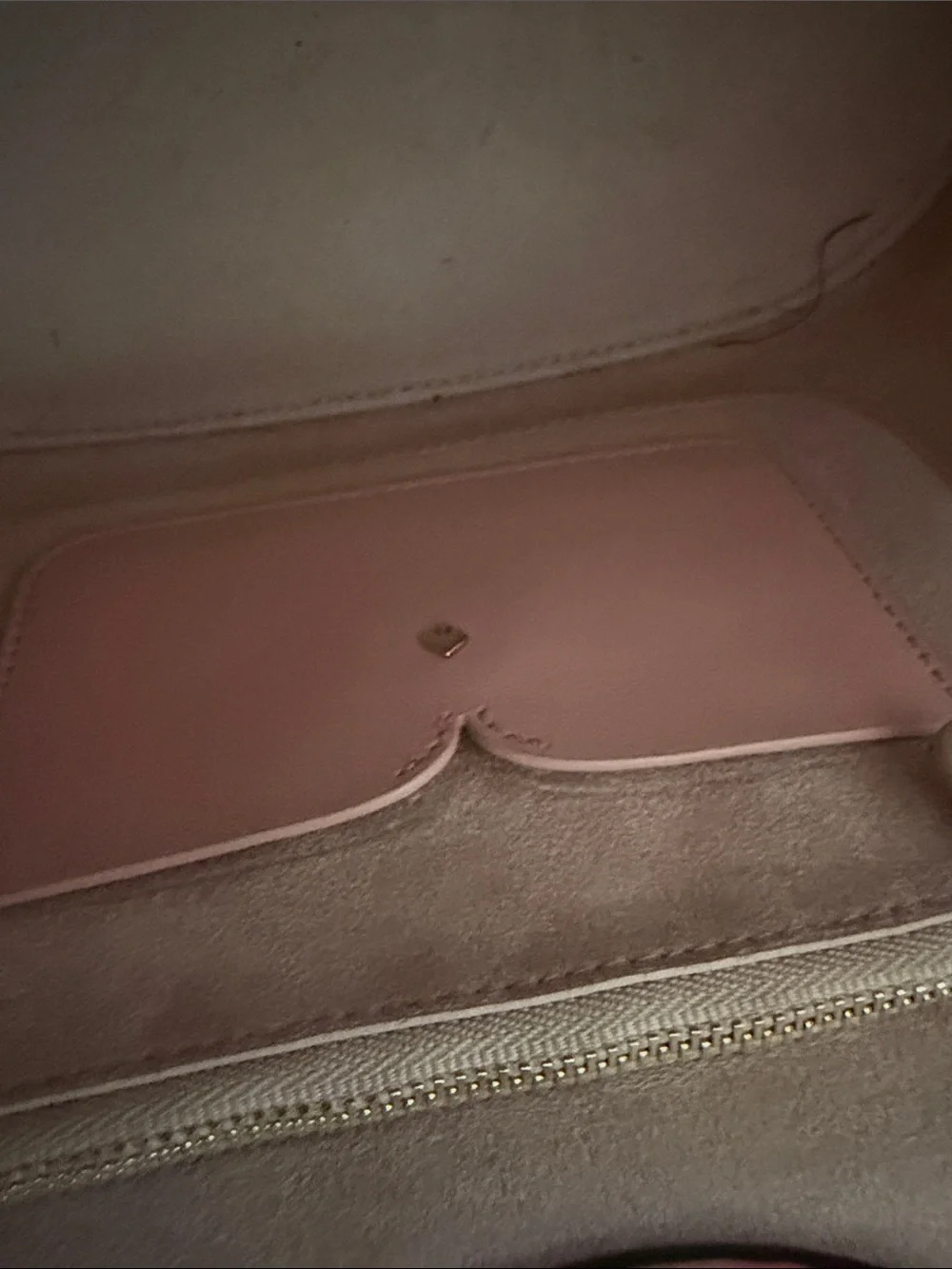 kate spade Colorblock Pink/tan Leather Shoulder Bag with Circular Handle